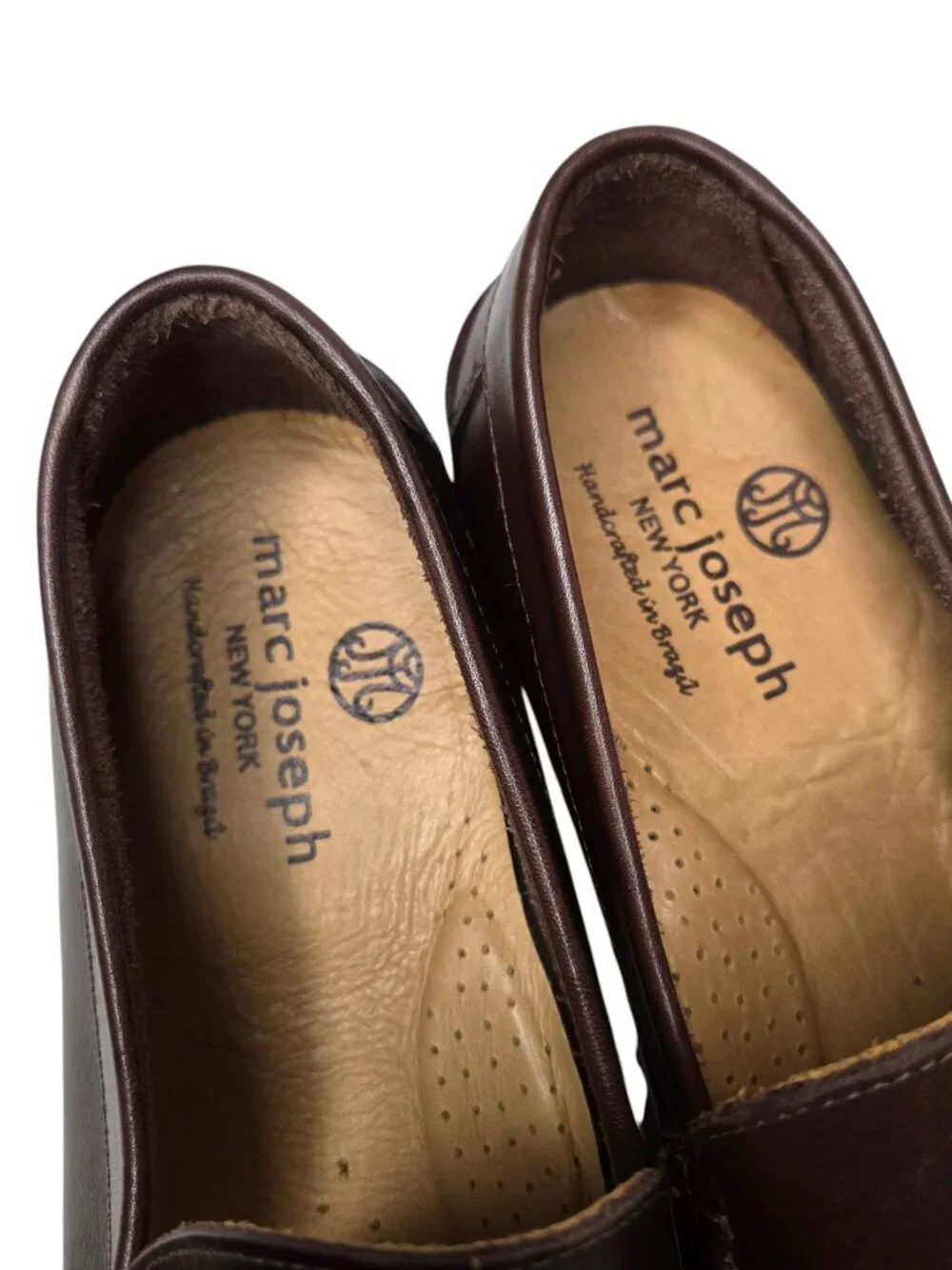 Marc Joseph Brown Leather Driving Loafers Mens Hand Crafted Office Preppy 8